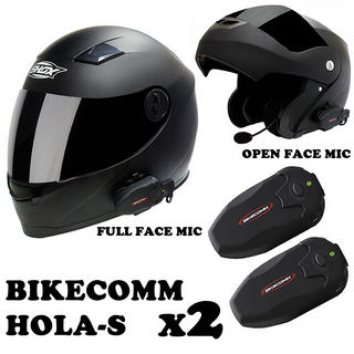 View Item Bikecomm HOLA-S Bluetooth Intercom Twin Pack